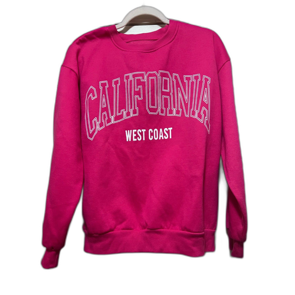 Women's Pink California West Coast Sweat Shirt, size small